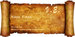 Vass Edda névjegykártya
